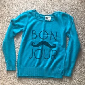 SO Blue Knit Sweater Size L